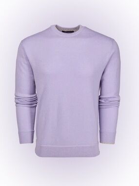 Greyson Purple Lilac Dewberry Men Tomahawk 100% Cashmere Crewneck Sweater size L